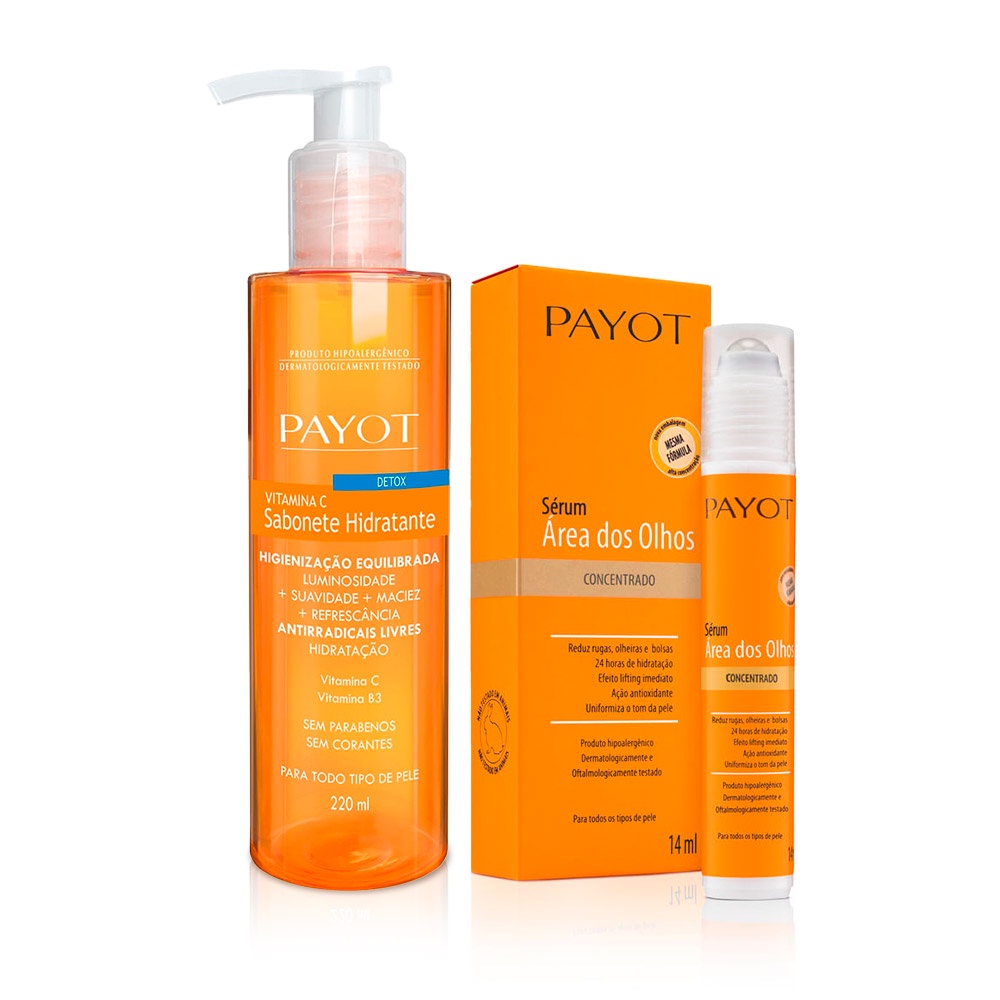 Kit Limpeza e Tratamento Para os Olhos Vitamina C Payot