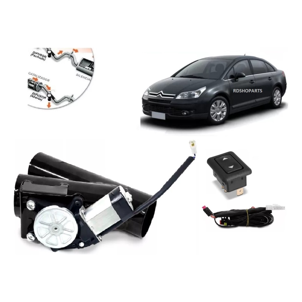 Difusor Escapamento 2  Citroen C4 Pallas Com Botão