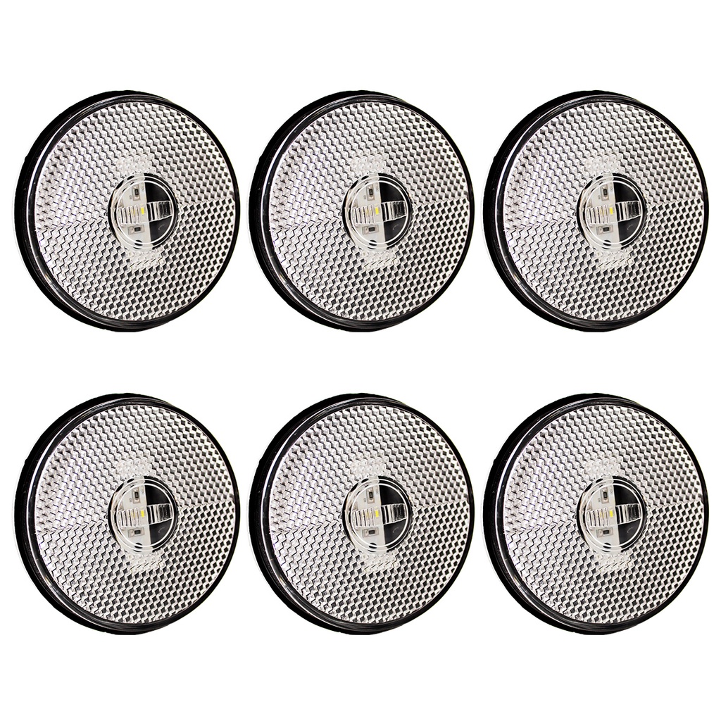 6 Lanterna Lateral Caminhão Carreta Baú Randon LED BIVOLT CR