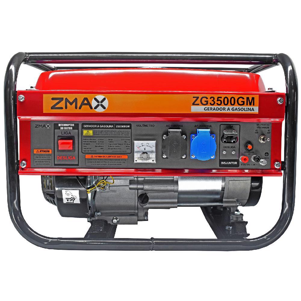 Gerador a Gasolina 3,5 KVA 4 Tempos Bivolt ZMAX em Oferta na Shopee