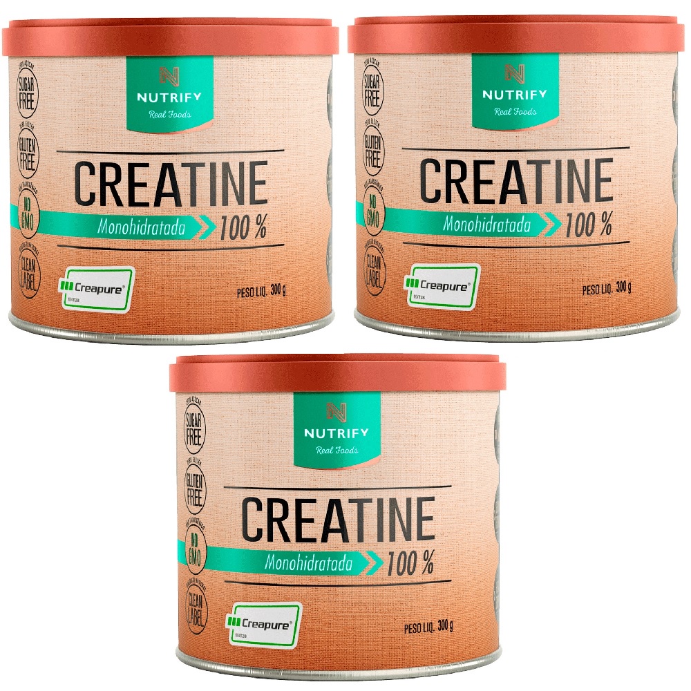 Kit 3x Creatina - Creatine Creapure - Nutrify 300g