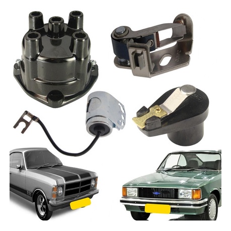 Kit Tampa Rotor Platinado Condensador Distribuidor Opala 4 C em Oferta na Shopee