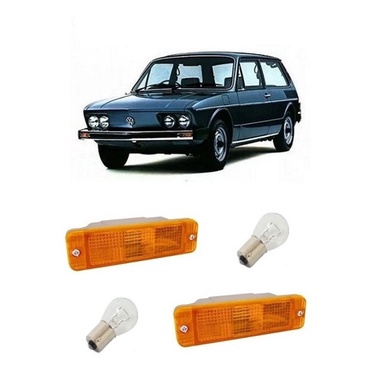 Par Lanterna Pisca Dianteiro Com Lampadas Brasilia Apos 1978