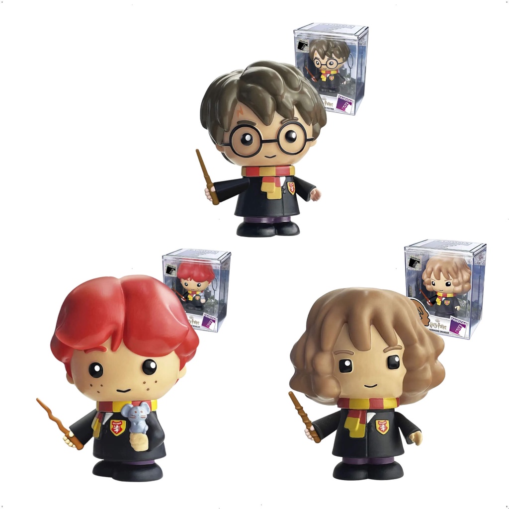 Kit 3x Fandom Box Harry Potter Hermione e Ron Boneco Colecionável 11 cm Material Vinil Atóxico em Oferta na Shopee