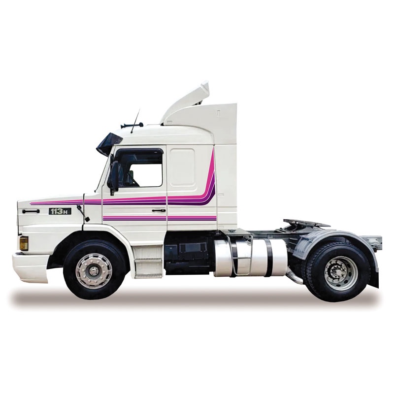 Kit Adesivo Faixas Caminhão Scania 112 Hw 113 Hw Roxo