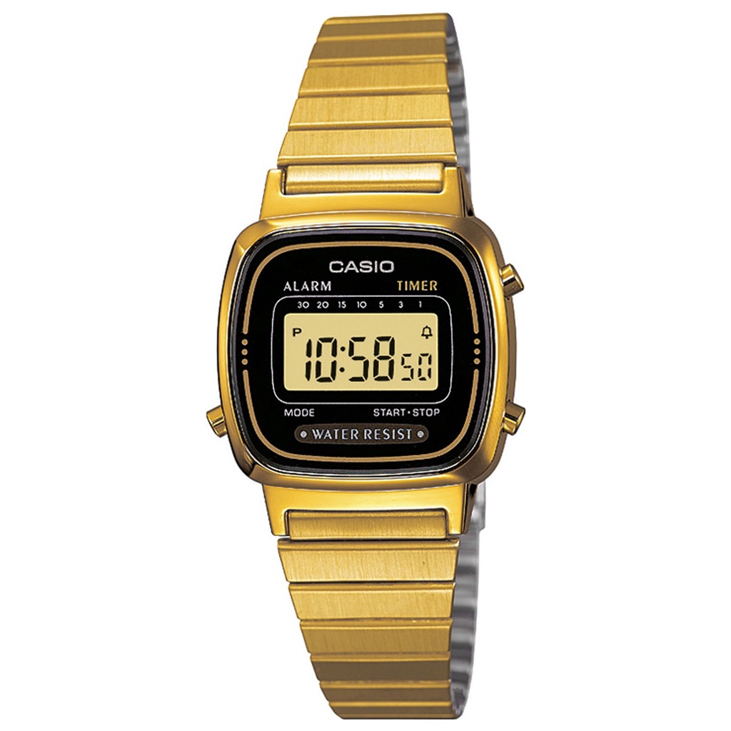 Relógio Casio Feminino Digital Vintage Dourado Original Presente LA670WGA-1DF em Oferta na Shopee
