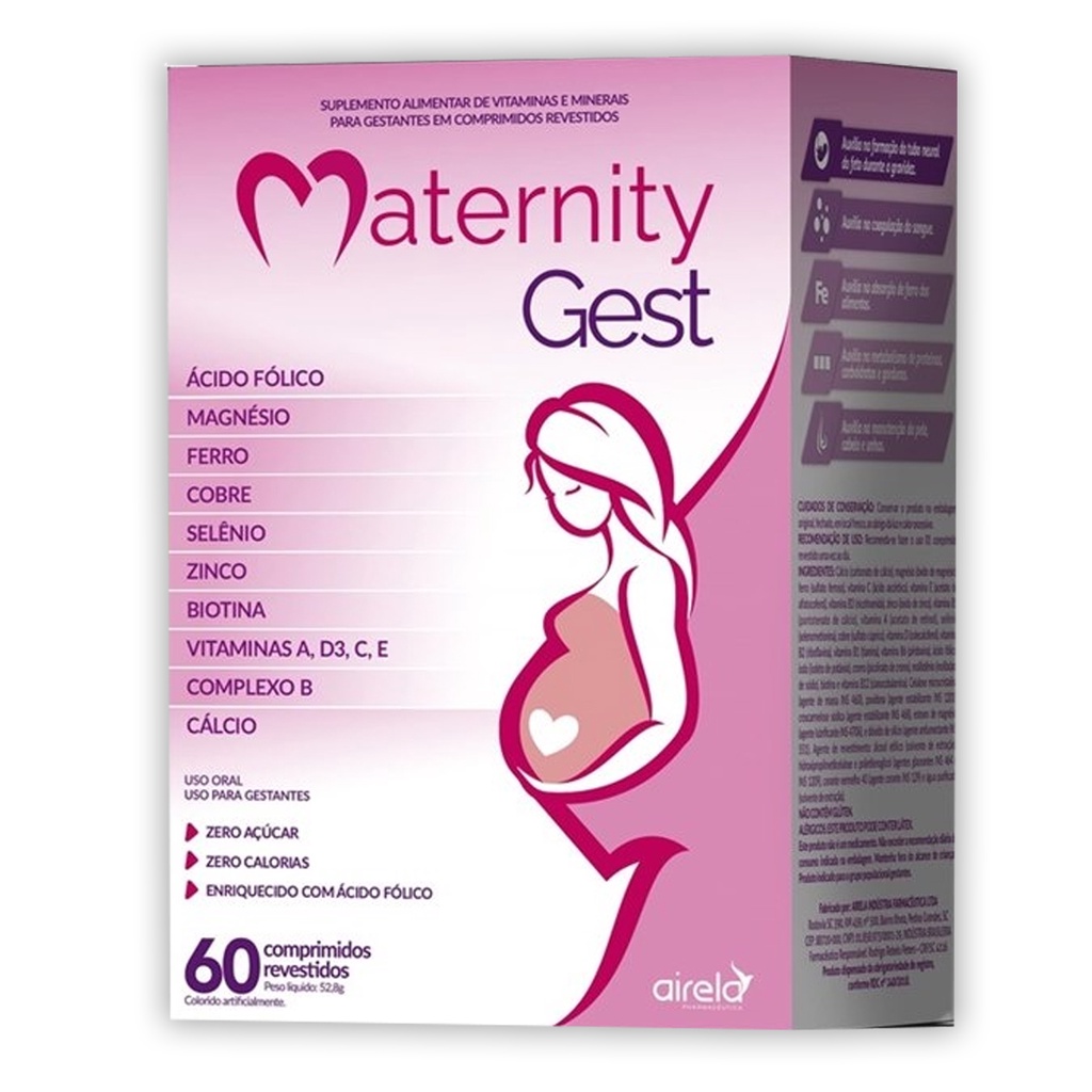 Suplemento para Gestantes Maternity Gest Airela com 60 comprimidos