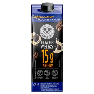 Bebida Lactea 3 Coracões Power Whey com 15g de Proteína Cappuccino Cookies