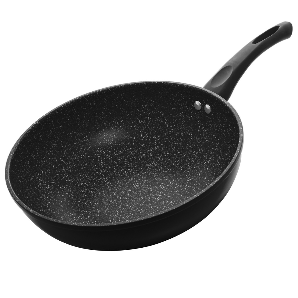 Frigideira Wok 28cm Panela Grande Funda Antiaderente Cerâmica Indução