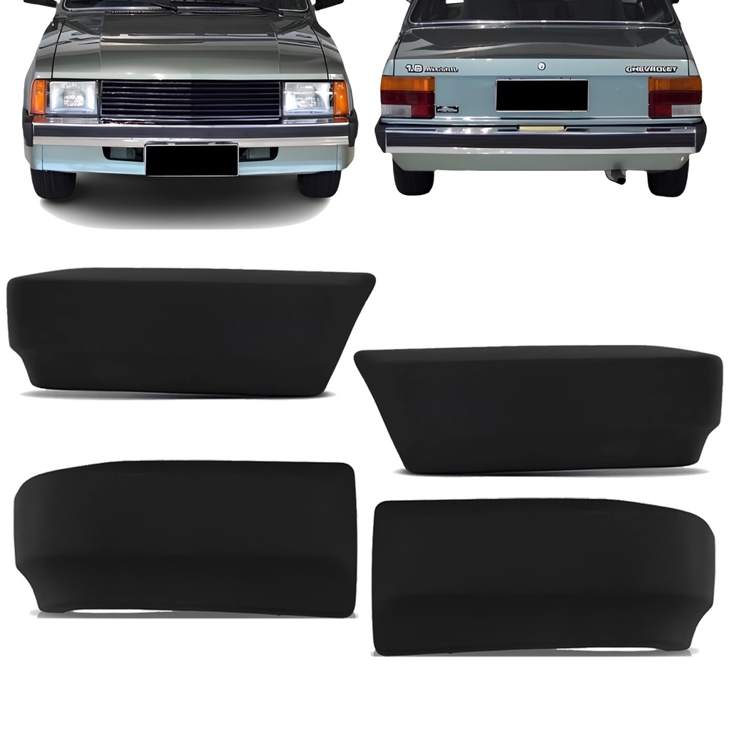 Kit Polaina Ponteira Parachoque Chevette 1983 1984 1985 1986 Dianteira e Traseira em Oferta na Shopee