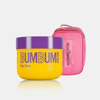 Bumbum Cream Hidratante Corporal 200g + Necessaire Rosa Beleza Brasileira em Oferta na Shopee