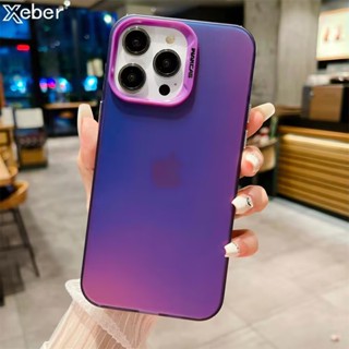 Luxo Laser Glitter Gradiente Case acrílico rígido capa à prova de choque colorido claro, fosco iPhone 15 14 13 12 11 Pro Max