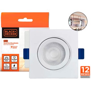 Spot Led Eco Quadrado 5w 6500k Black Decker