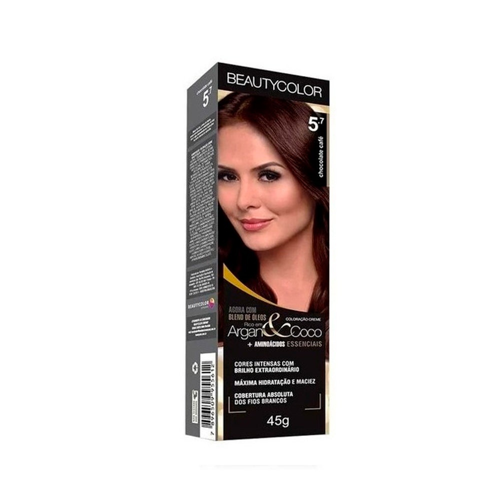 Tintura Beauty Color 5.7 Chocolate Café em Oferta na Shopee