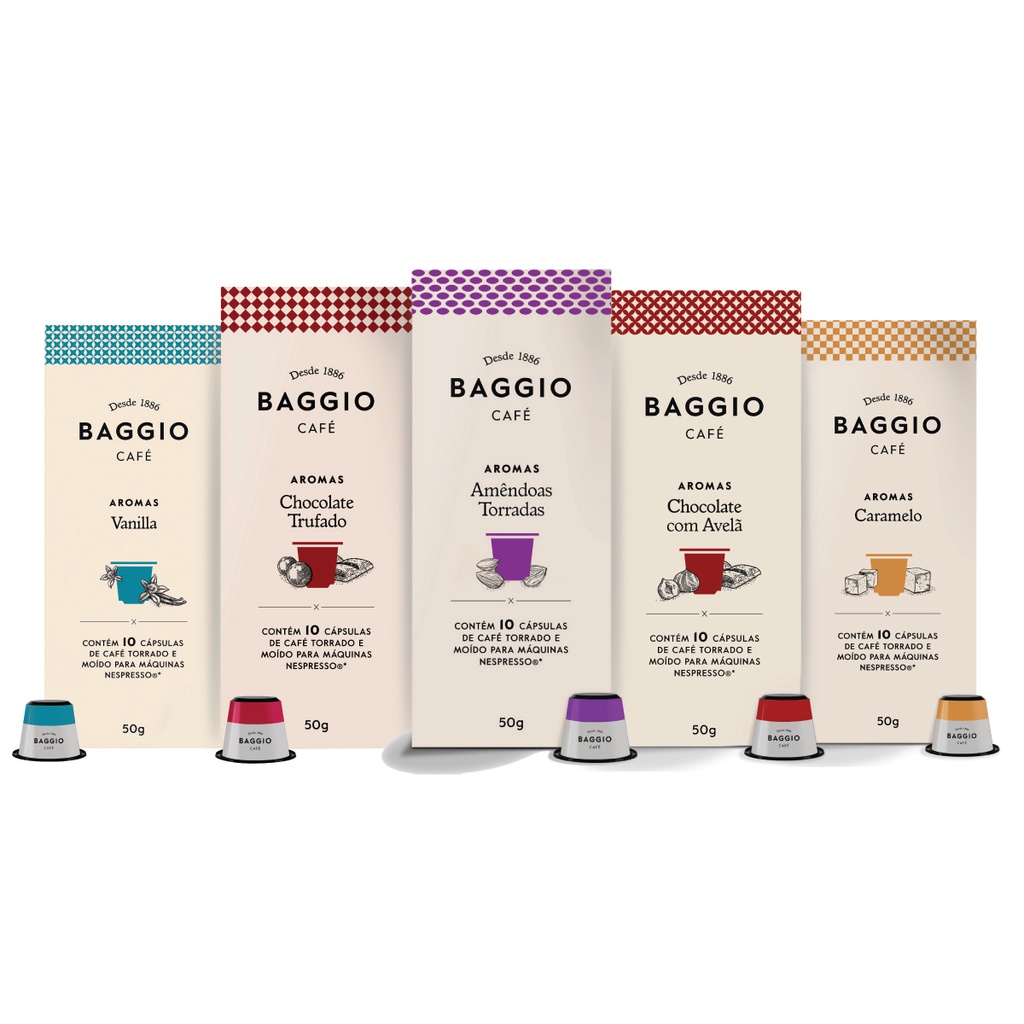 Kit 50 Cápsulas Cafe Gourmet Baggio Para Cafeteira Nespresso