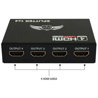 Splitter Distribuidor de Imagem HDMI  1x4 Divisor Full HD 1.4 3D