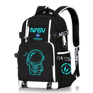 Astronauta Da NASA Mochila Anime Co-Branded Schoolbag Homens Casual Simples Para Estudantes Do Ensino Médio