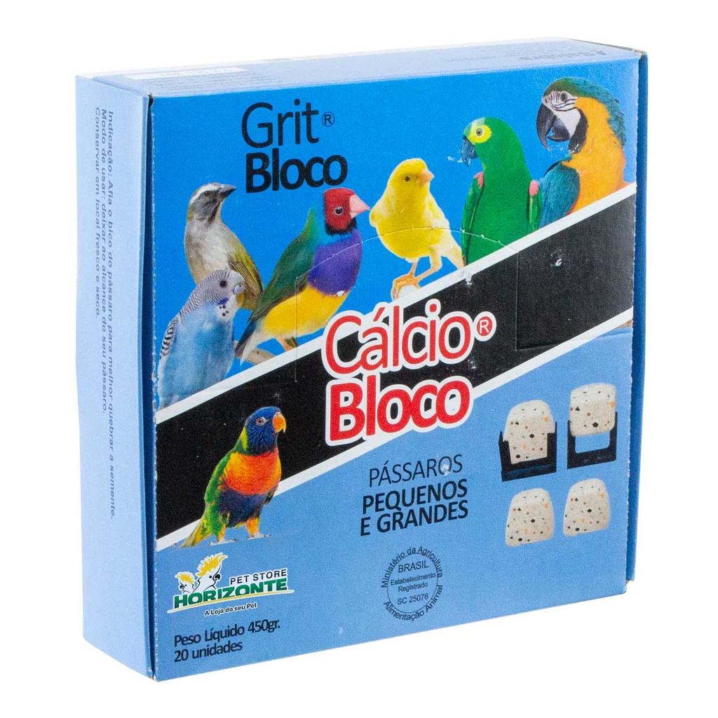 Cálcio Bloco Sabor Aroma Erva Doce Pedra Grit Mineral Passarinho Coleiro Curió Calopsita 20 Pedrinha