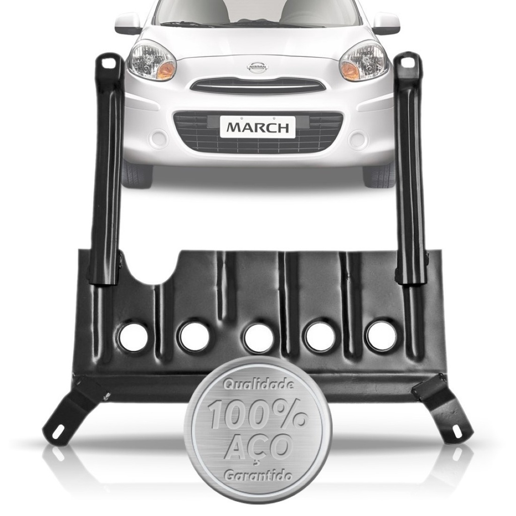 Peito De Aço Protetor Carter Nissan March Versa Reforçado