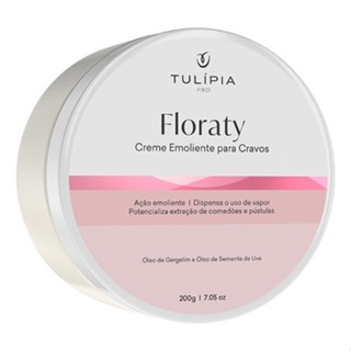 Floraty Creme Emoliente Amolecedor de Cravos Limpeza de Pele 200g Tulipia