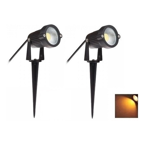Kit 2 Espetos De Jardim Led 5w 3000k Bivolt achadinhos da shopee casa quintal decoração PROMOÇÃO