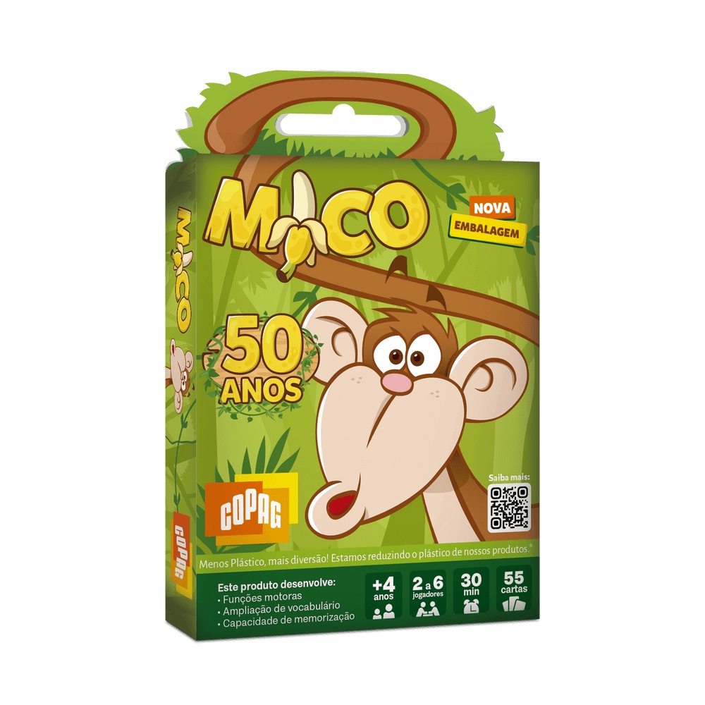 JOGO DO MICO COPAG 55 CARTAS BARALHO DIVERSÃO BRINQUEDO FAMÍLIA APRENDER RACIOCÍNIO LÓGICO MACACO - Hobbies & Collections