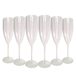 25 Taças De Champanhe Acrílico Cristal 160ml Chandon Champagne Ano Novo Natal Comemorações Aniversário Festa