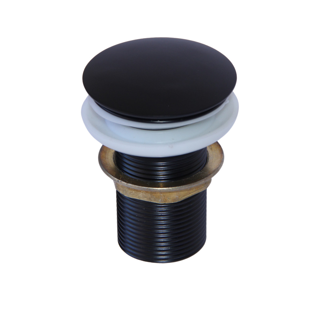 Válvula Ralo Click Preto Black Luxo 1 1/4 (4cm) Metal P/ Pia Cuba Banheiro Lavabo Lavatorio Anti Odor e Anti Inseto