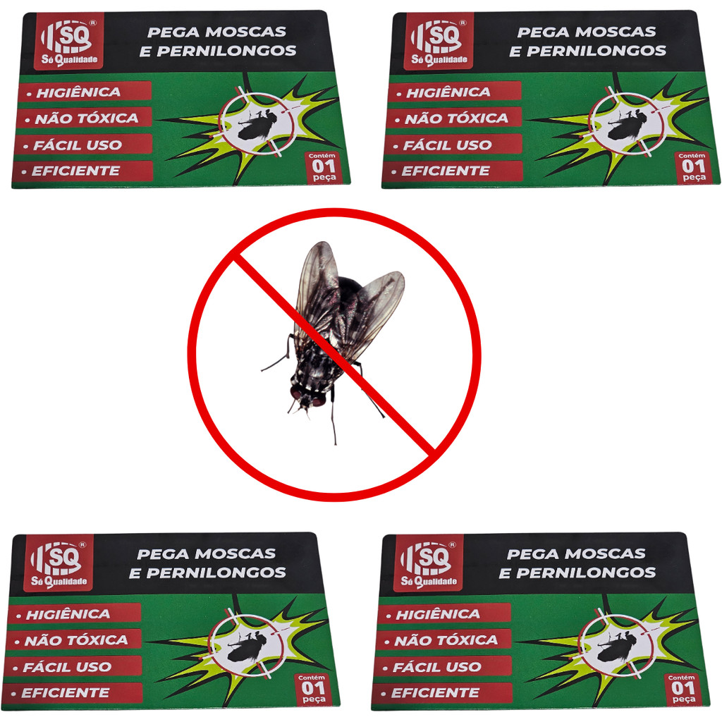 KIT com 5/10/20 UNIDADE Adesiva C/ Aroma Cola Mosca Mosquito, muito eficaz. em Oferta na Shopee