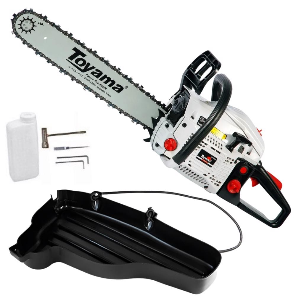 Motosserra a Gasolina 50,2CC 18 POL TCS53H + Caixa de Transporte TOYAMA em Oferta na Shopee