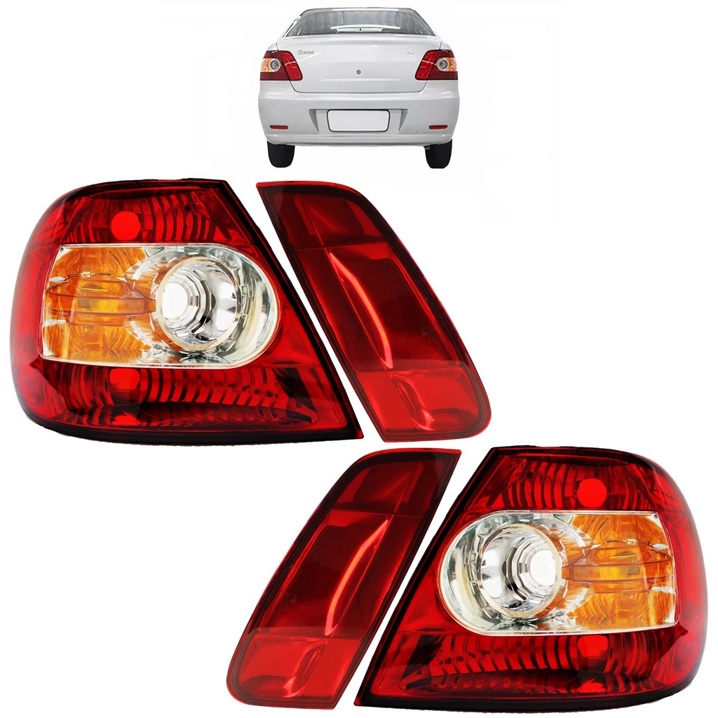 PAR KIT Lanterna Traseira Siena 04 05 06 07 08 09 2010 2011 2012 Canto + Tampa em Oferta na Shopee