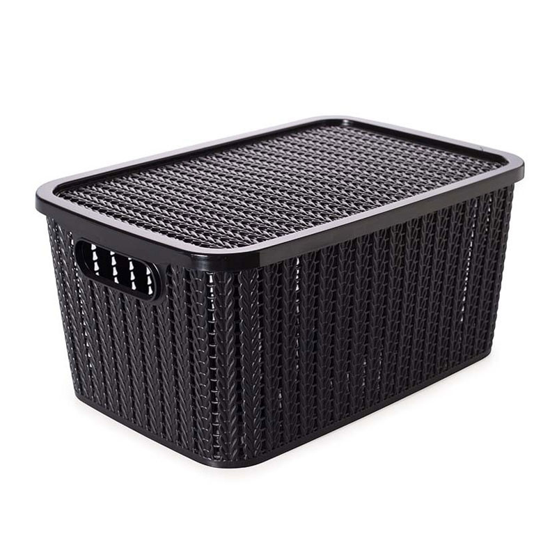 Caixa organizadora retangular Preta 8L 8008 Plasútil em Oferta na Shopee