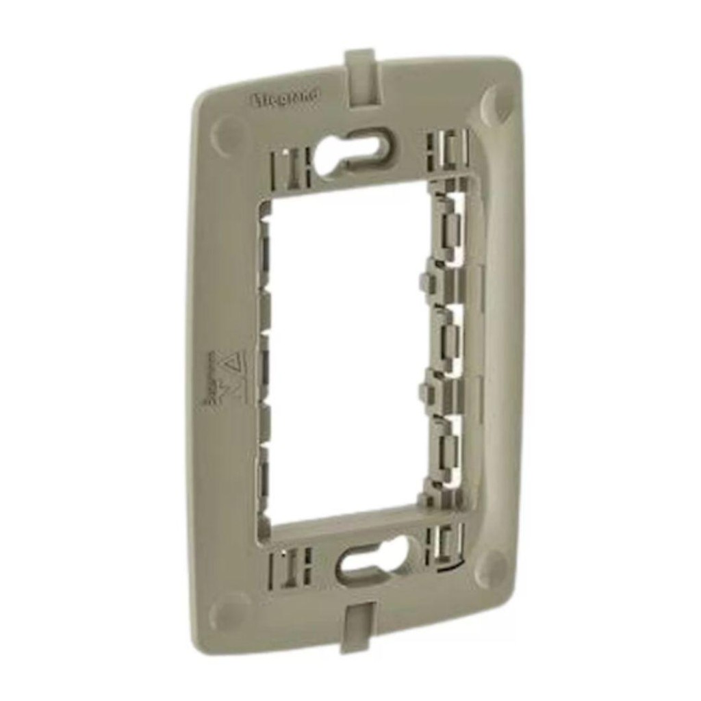 Conjunto Placa Cega + Suporte Branco Zeffia Legrand Kit Tampa