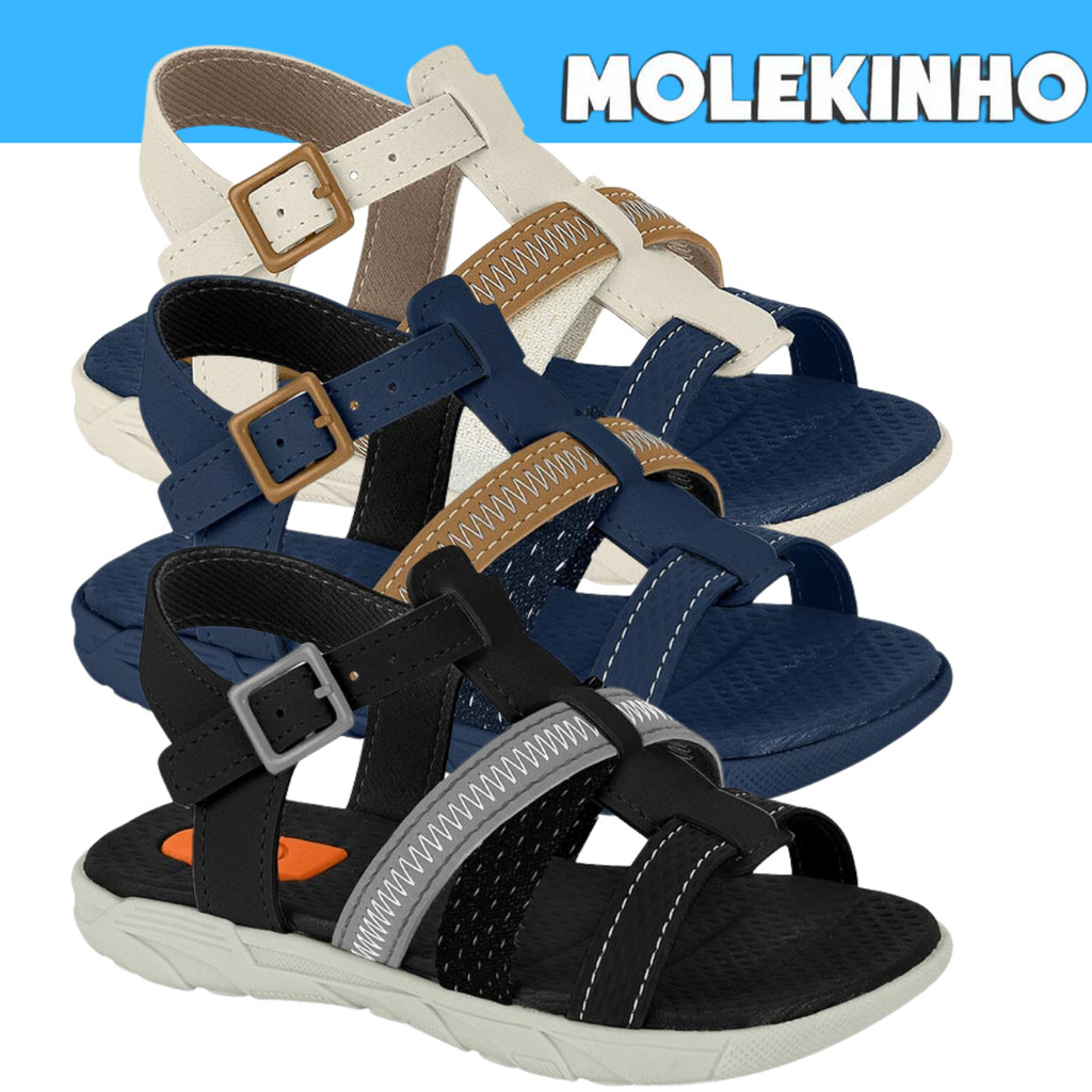 Sandália Infantil Meninos Molekinho Baby Kids Estilo Conforto em Oferta na Shopee