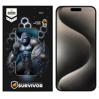 Película para iPhone 15 Pro Max com Aplicador - Survivor Fosca - Gshield em Oferta na Shopee