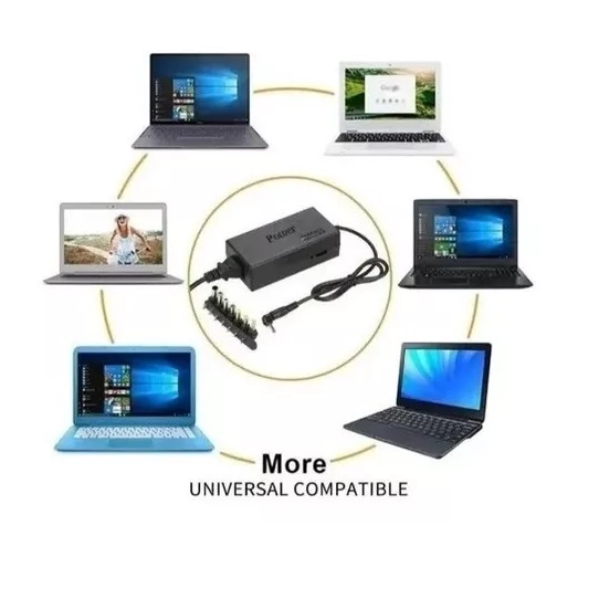 Fonte Carregador Universal Notebook Laptop Computador 120W Adaptador com 10 Plugs