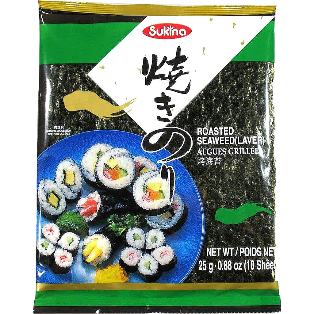 Nori Alga Marinha Para Sushi e Temaki 10 folhas 25g em Oferta na Shopee