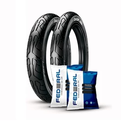 Kit Pneu Ira Qzgp 2.75-17 + 80/100-14 + 2 Câmaras Biz100/125