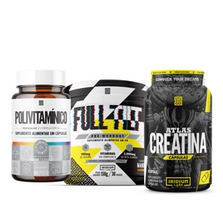 Full Tilt Pré-treino - 150g + Atlas Creatina 60 caps + Polivitamínico 30 caps
