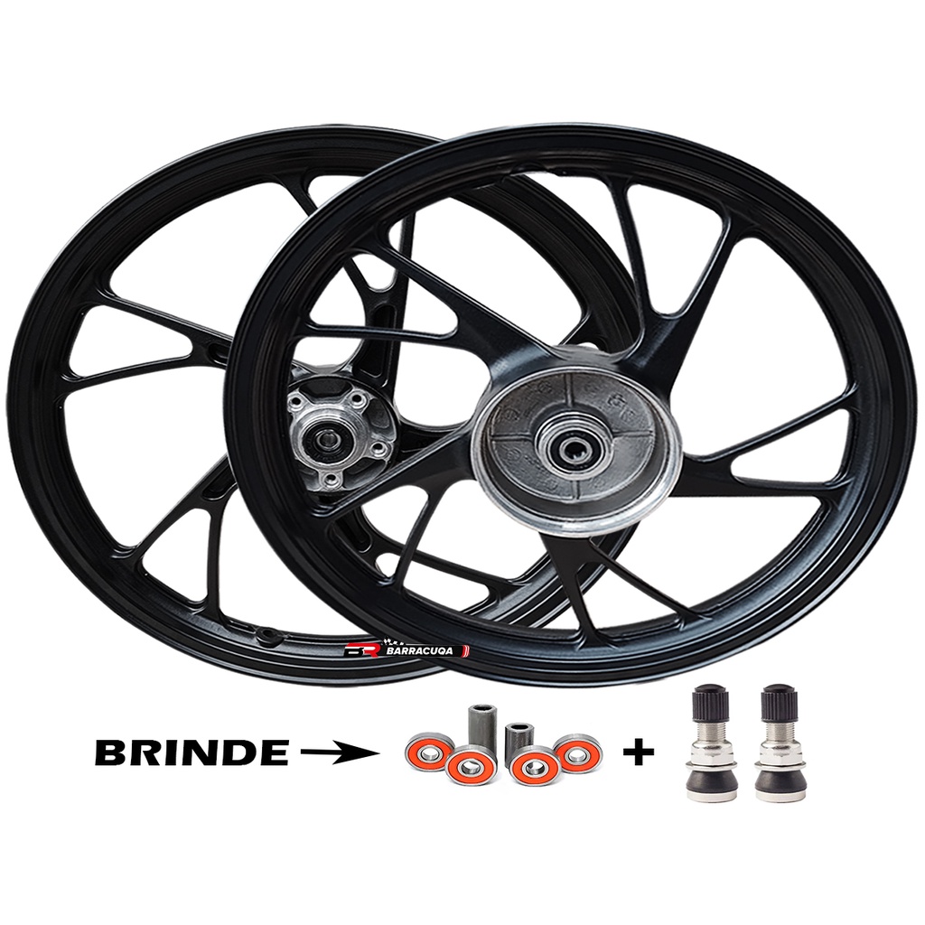 Jogo Roda Liga Leve Pé de Galinha Cg Titan Fan 150 160 Freio A Disco Par Rodão Jogo Roda Liga Leve Pé de Galinha Cg Titan Fan 150 160 Freio A Disco Par Rodão