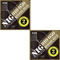 Encordoamento Violão Aço Bronze Nig N500 Kit 4 jogos .010” PR2N500L