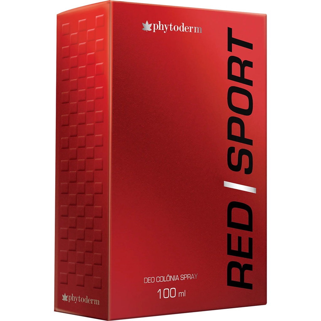 Detalhes do Colônia Perfume Phytoderm Red Sport Homem 100ml