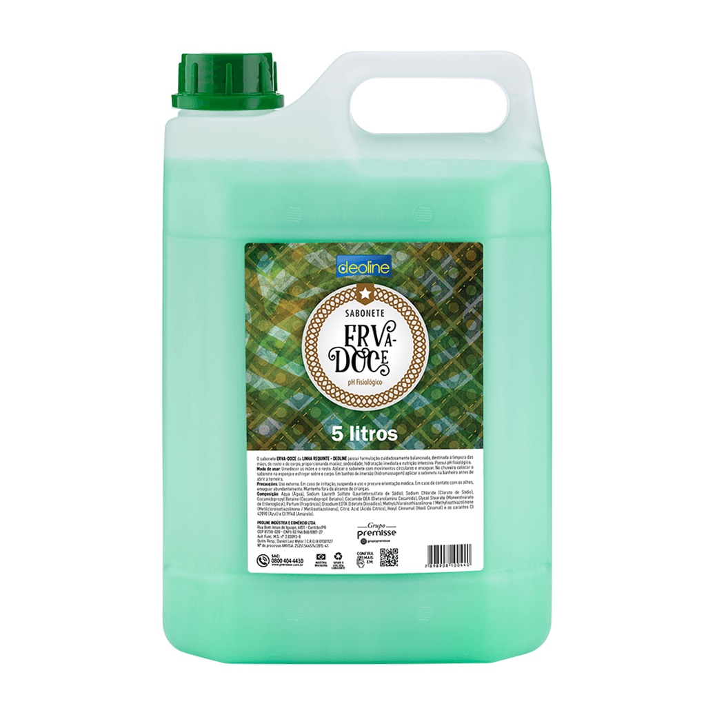 Sabonete Líquido Erva Doce Suave Deoline Premisse - 5L