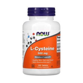 L-cisteína 500mg Now Foods L-Cysteine 100 Tablets