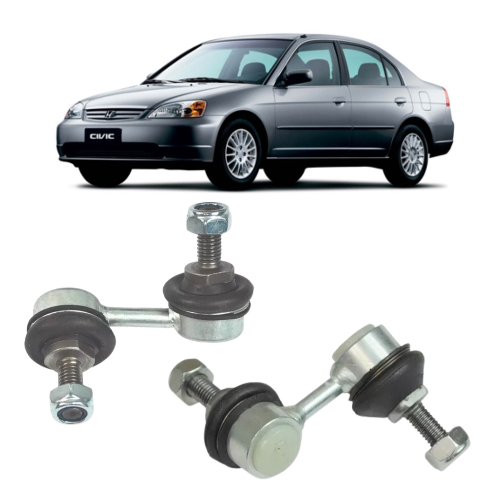 Par Bieleta Dianteira Estabilizadora Lado Direito Lado Esquerdo Honda Civic 2001/2006