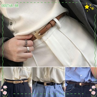 Cinto De Couro OOSTAR Feminino Casual Vintage Cintura Fina