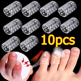 10pcs Protetor De Dedo Do Pé Tampa De Gel De Silicone Alívio Da Dor Prevenindo Bolhas De Calos Ferramentas De Unhas Separadores