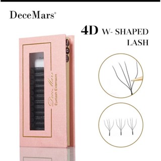 Eyelashes DECEMARS 4D Eyelash Extension Stretching Novelty Volume Maquiagem Híbrida (12 Row/Tray)