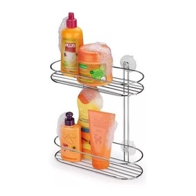 Suporte Porta Shampoo Sabonete Com Ventosa Banheiro Box Cromado Arthi