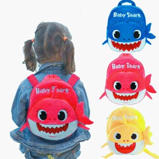 Mochila infantil de moda Baby Shark Plush Cute Cartoon Bag para crianças Kids School Gifts Sports Zipper Bag Outdoor em Oferta na Shopee